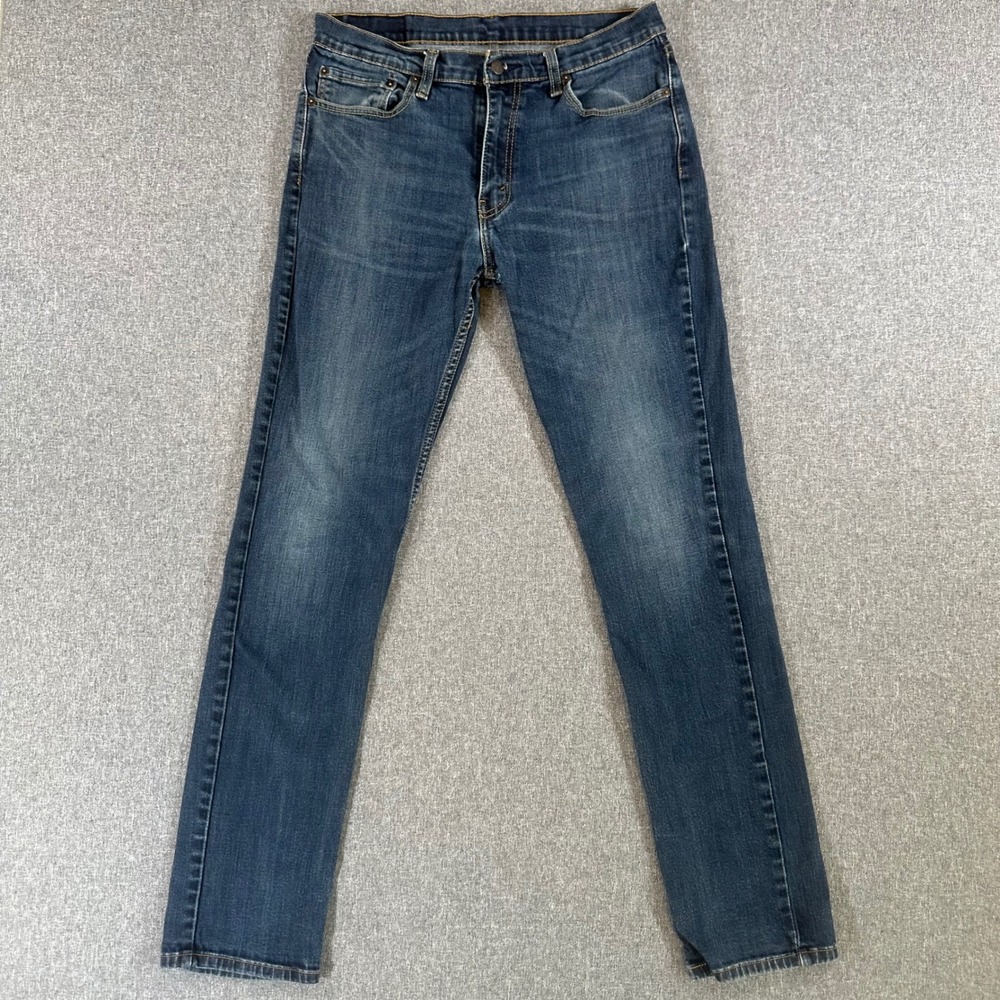 Levi's Jeans Mens 34x36 511 Slim Fit Dark Wash Blue WaterLess Stretch Denim